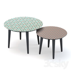 Table - Coffee table with a decorative pattern on the countertop_ SOFIA 