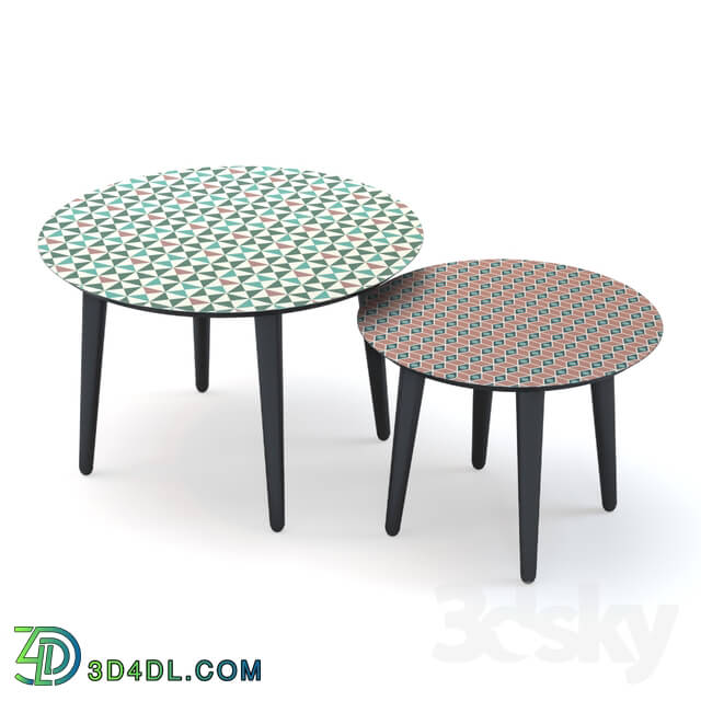 Table - Coffee table with a decorative pattern on the countertop_ SOFIA