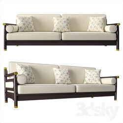 Sofa - New Chinese style solid wood sofa 220 