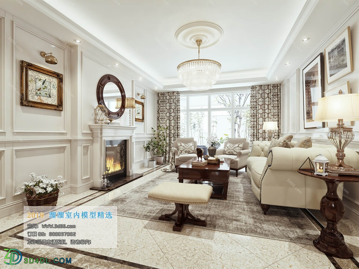 3D66 2019 Livingroom American style (E003)