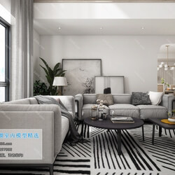 3D66 2019 Livingroom American style (E014) 