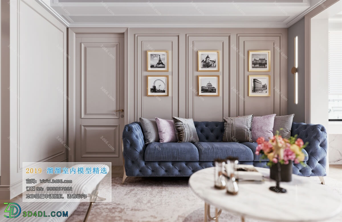 3D66 2019 Livingroom American style (E017)