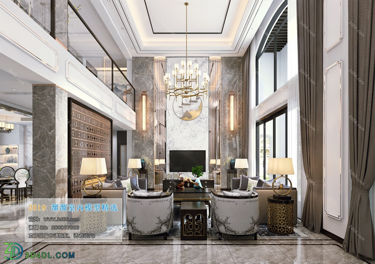 3D66 2019 Livingroom Chinese style (C002)