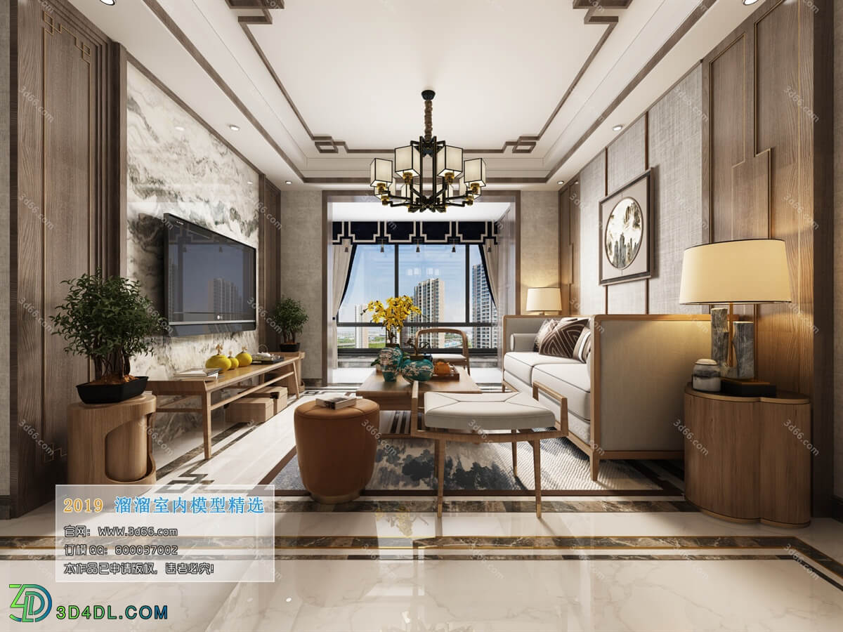 3D66 2019 Livingroom Chinese style (C018)