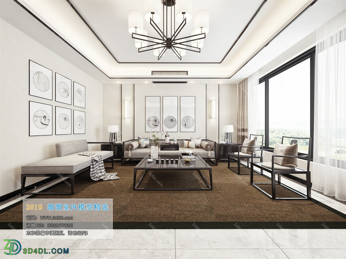 3D66 2019 Livingroom Chinese style (C022)