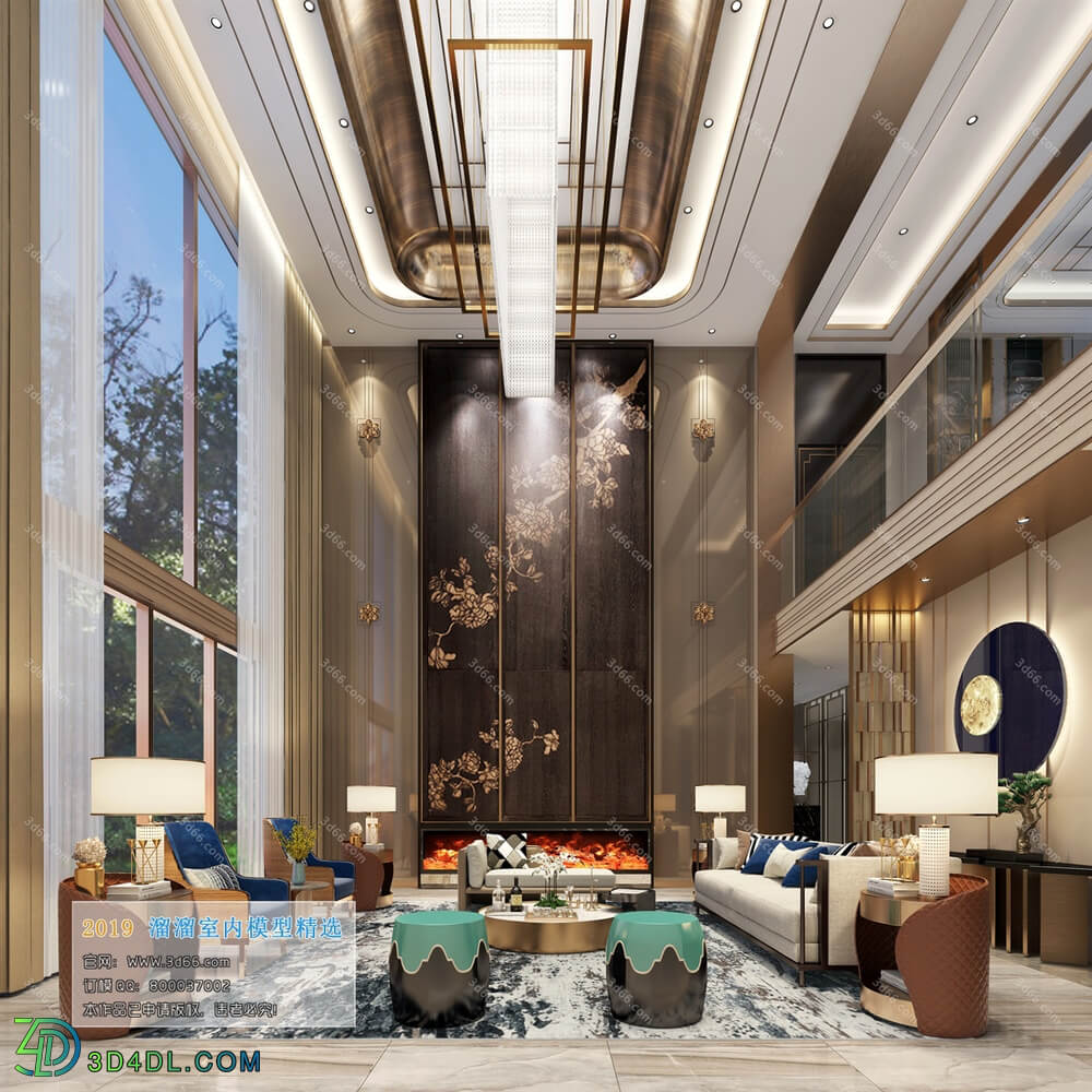 3D66 2019 Livingroom Chinese style (C031)