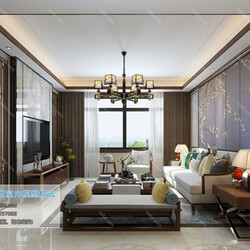 3D66 2019 Livingroom Chinese style (C038) 