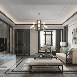 3D66 2019 Livingroom Chinese style (C039) 