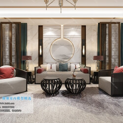 3D66 2019 Livingroom Chinese style (C044) 