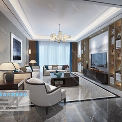 3D66 2019 Livingroom Chinese style (C047) 