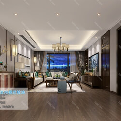 3D66 2019 Livingroom Chinese style (C057) 