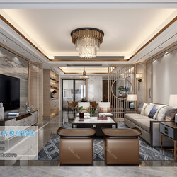 3D66 2019 Livingroom Chinese style (C058) 