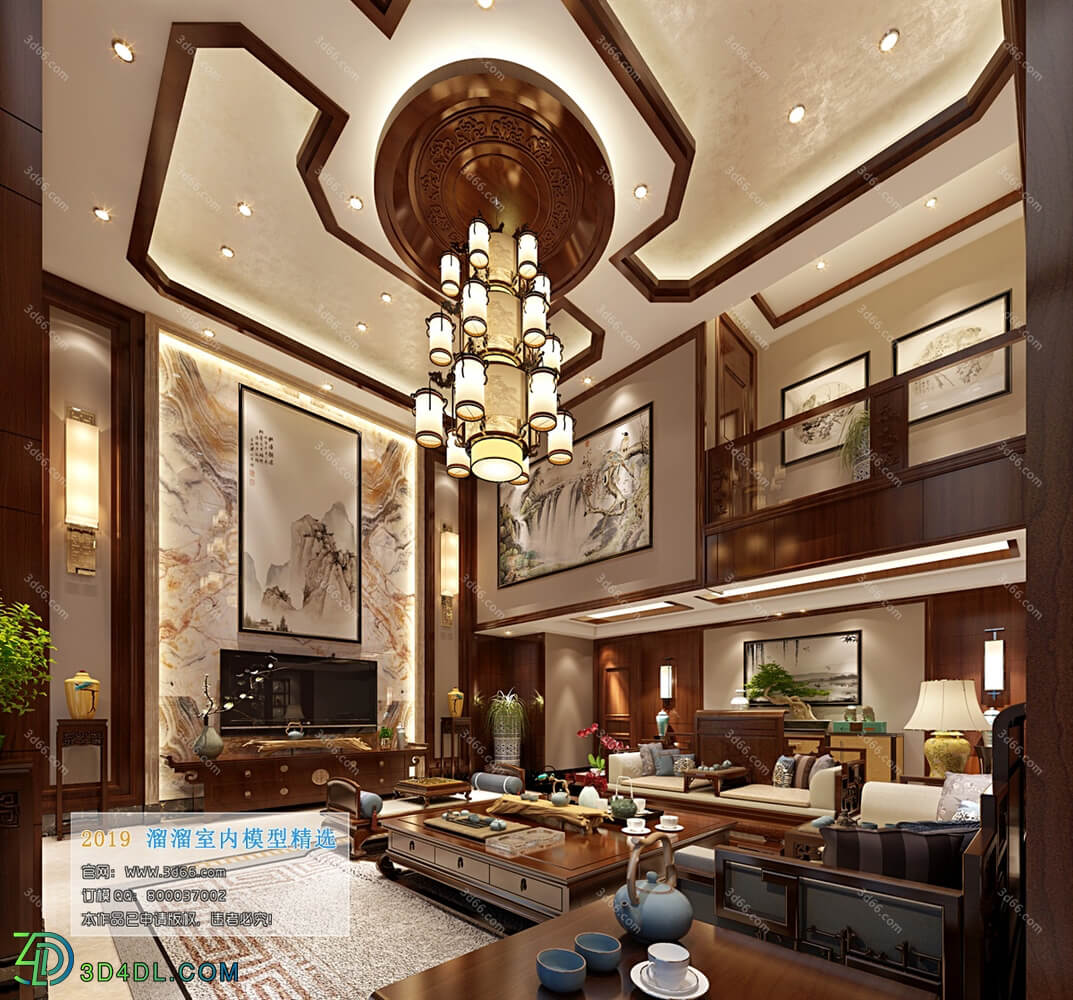 3D66 2019 Livingroom Chinese style (C073)