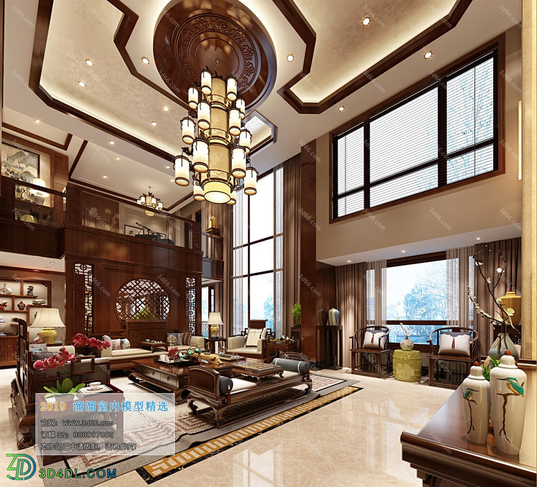 3D66 2019 Livingroom Chinese style (C073)