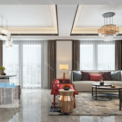 3D66 2019 Livingroom Chinese style (C076) 