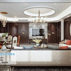 3D66 2019 Livingroom Chinese style (C077) 