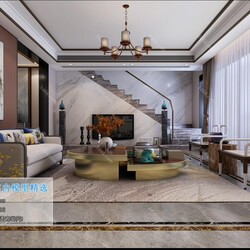 3D66 2019 Livingroom Chinese style (C085) 