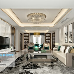 3D66 2019 Livingroom Chinese style (C087) 