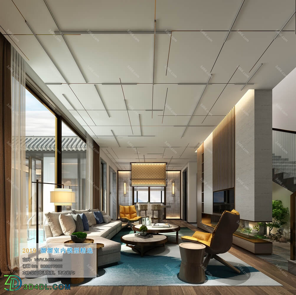 3D66 2019 Livingroom Chinese style (C090)