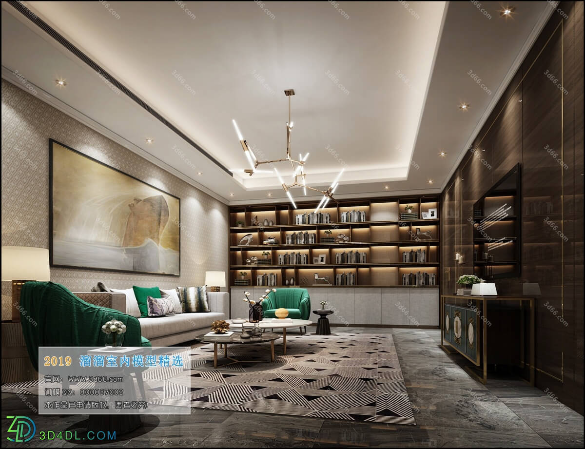 3D66 2019 Livingroom Chinese style (C095)