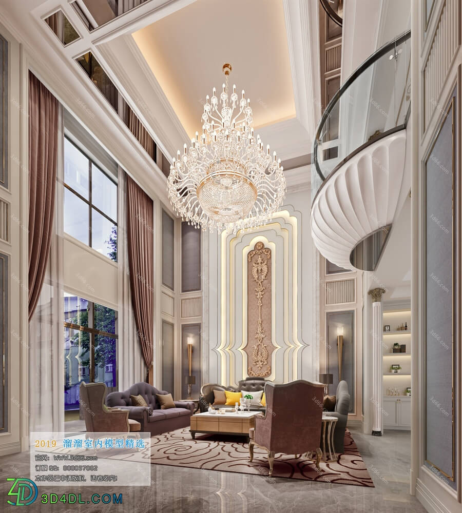 3D66 2019 Livingroom European style (D011)