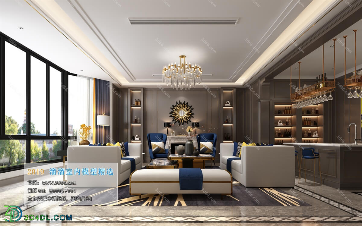 3D66 2019 Livingroom European style (D019)