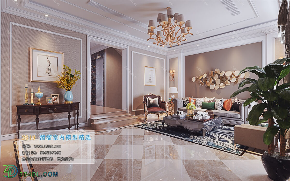 3D66 2019 Livingroom European style (D021)