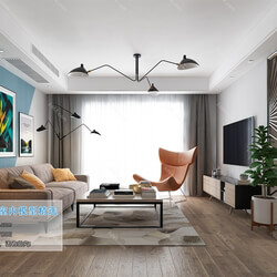 3D66 2019 Livingroom Industrial style (H001) 