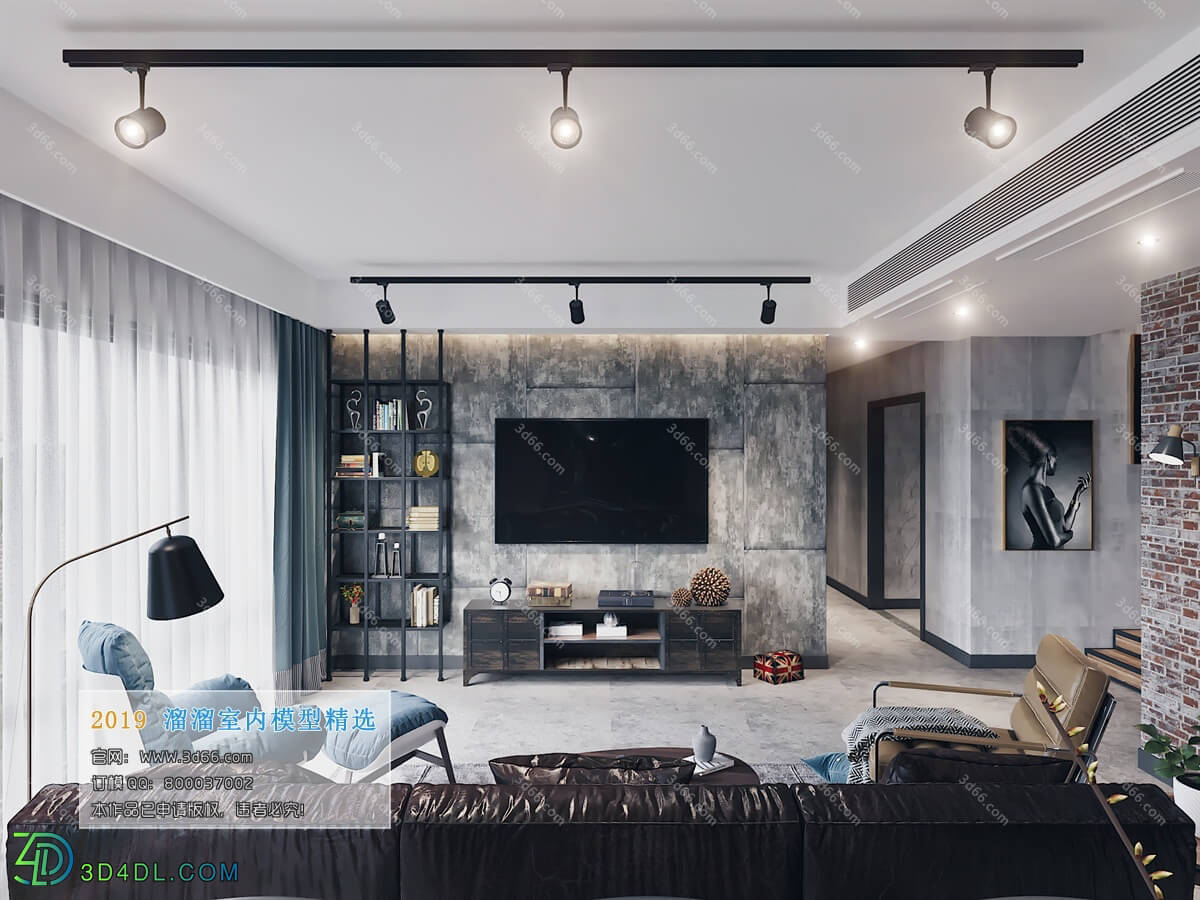 3D66 2019 Livingroom Industrial style (H004)