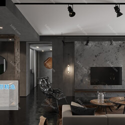 3D66 2019 Livingroom Industrial style (H006) 