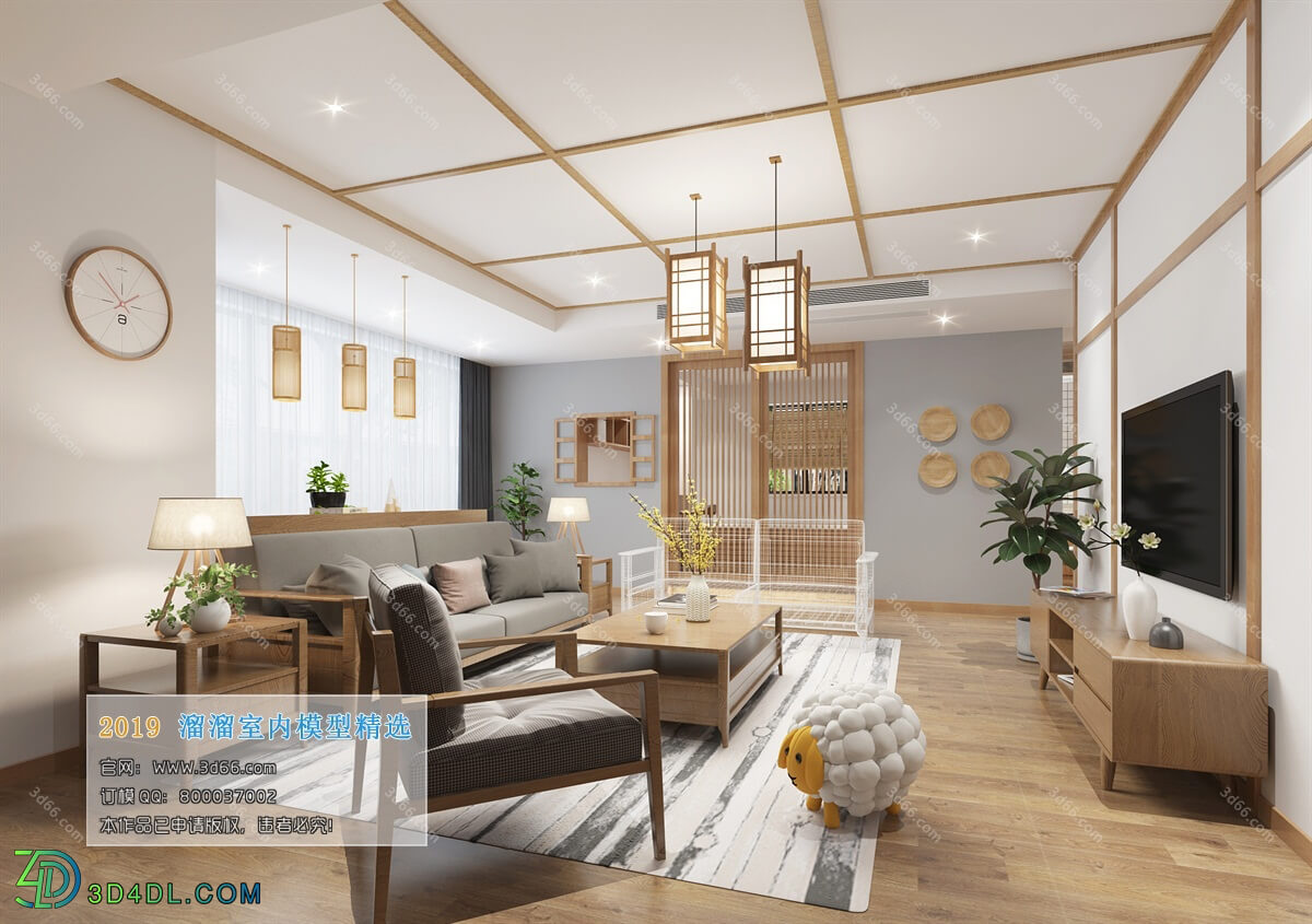 3D66 2019 Livingroom Japanese Style (K001)