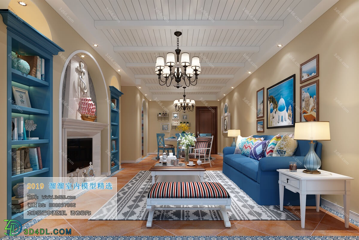 3D66 2019 Livingroom Mediterranean style (G001)