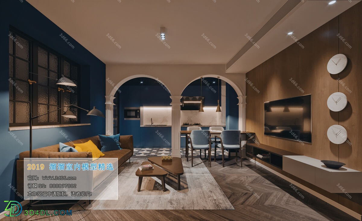 3D66 2019 Livingroom Mix style (J005)