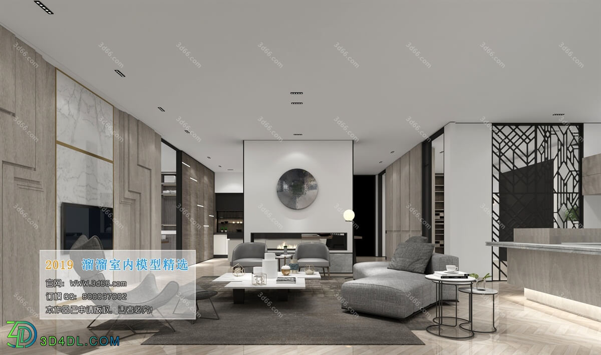 3D66 2019 Livingroom Modern style (A006)