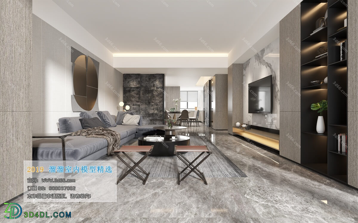 3D66 2019 Livingroom Modern style (A007)