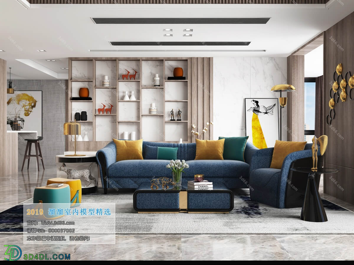 3D66 2019 Livingroom Modern style (A010)