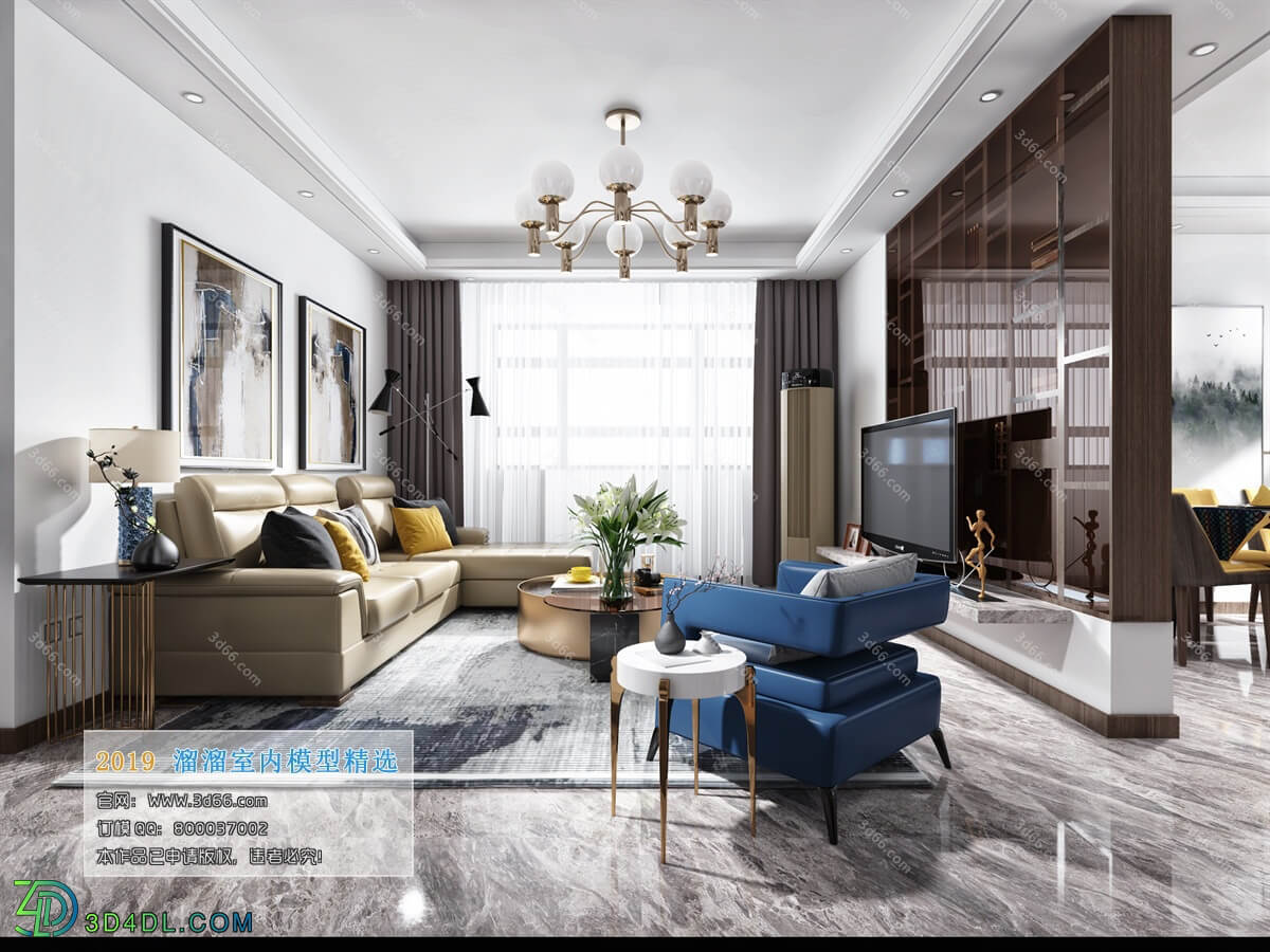 3D66 2019 Livingroom Modern style (A023)