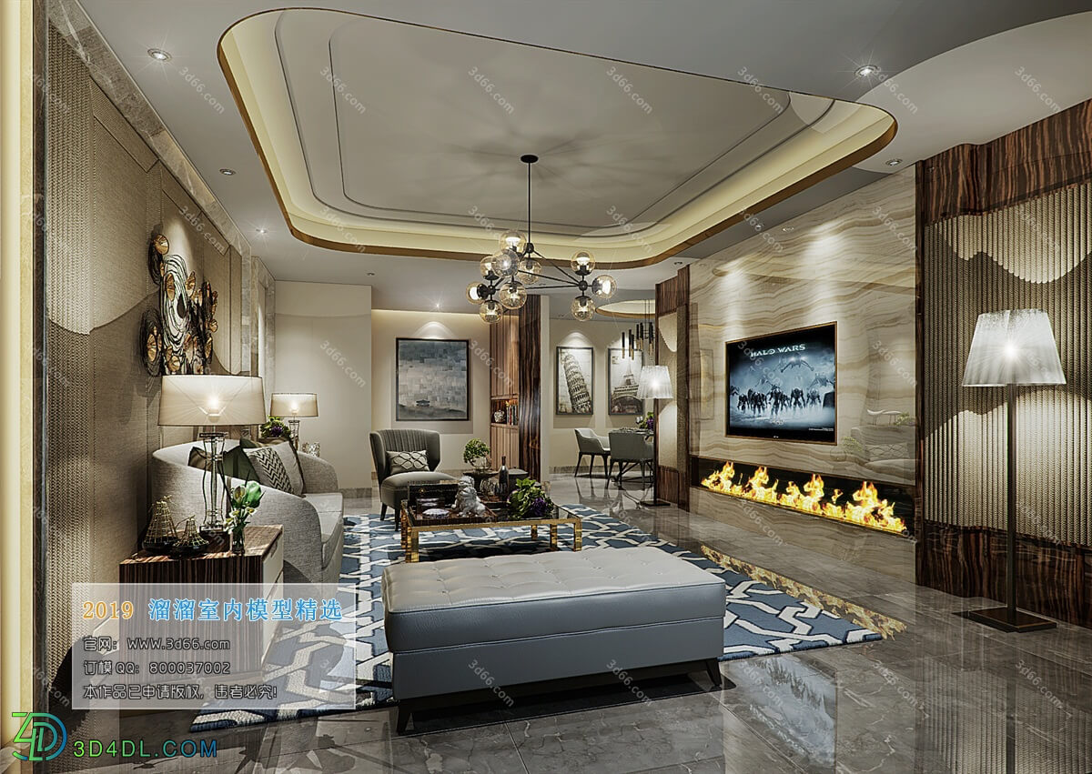 3D66 2019 Livingroom Modern style (A059)