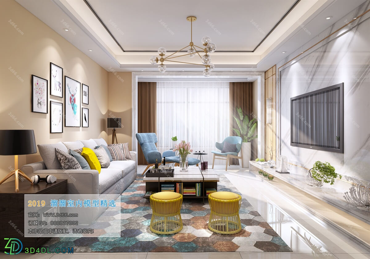 3D66 2019 Livingroom Modern style (A084)