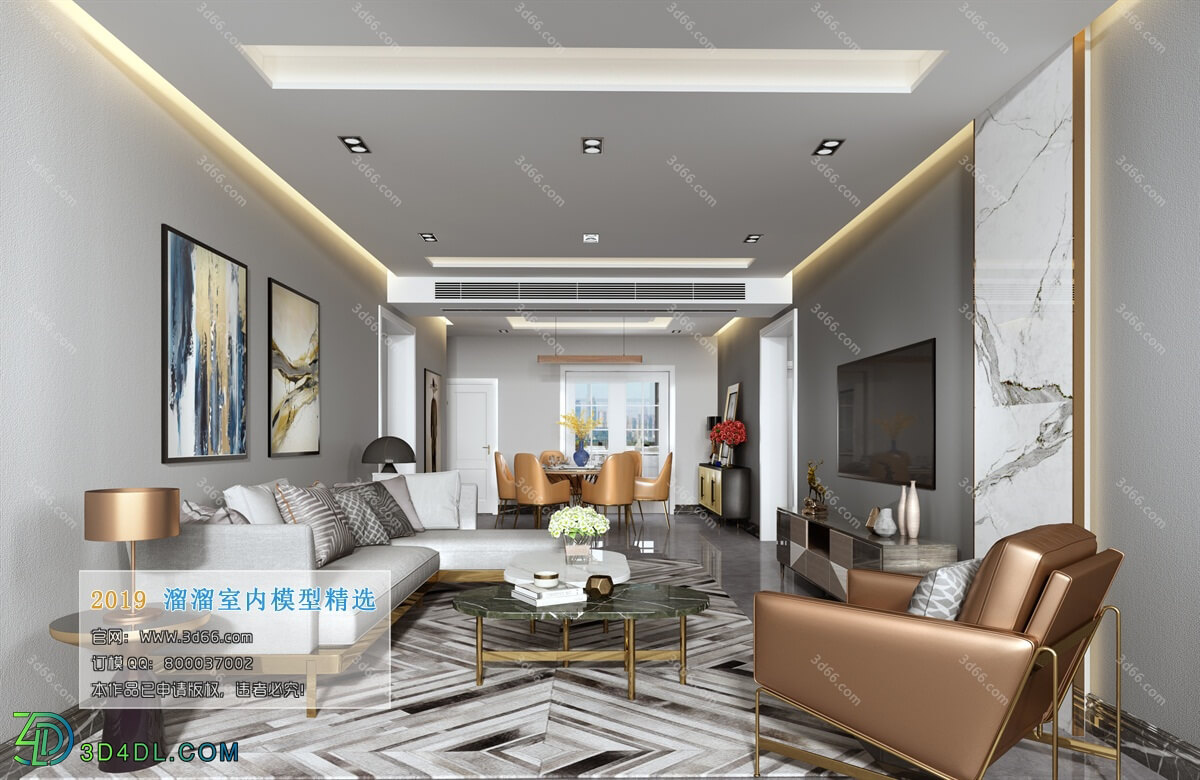 3D66 2019 Livingroom Modern style (A085)