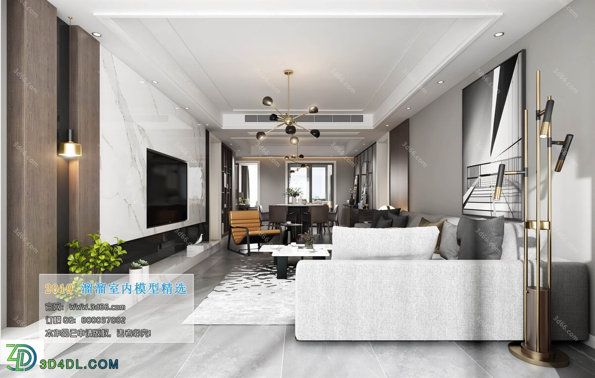 3D66 2019 Livingroom Modern style (A104)