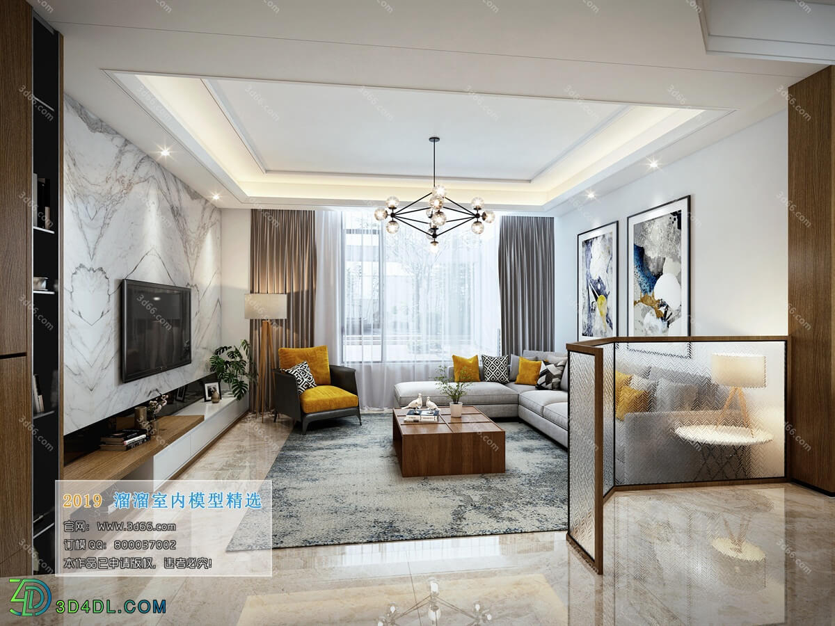 3D66 2019 Livingroom Modern style (A109)