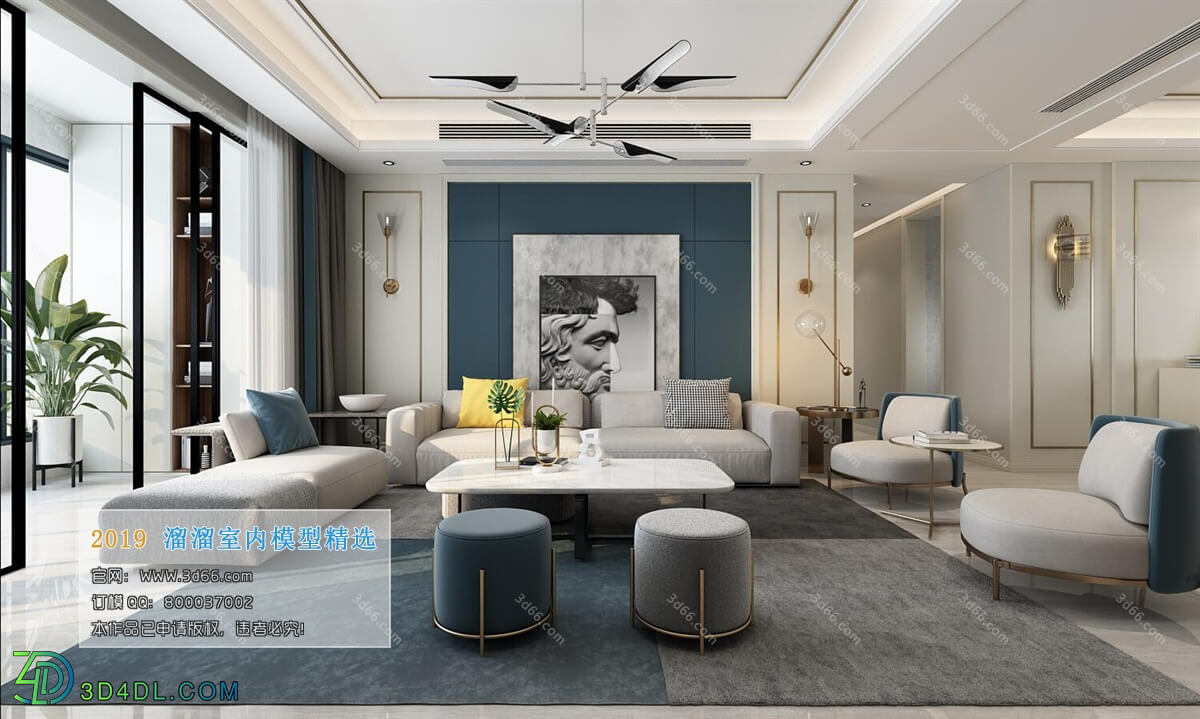 3D66 2019 Livingroom Modern style (A119)