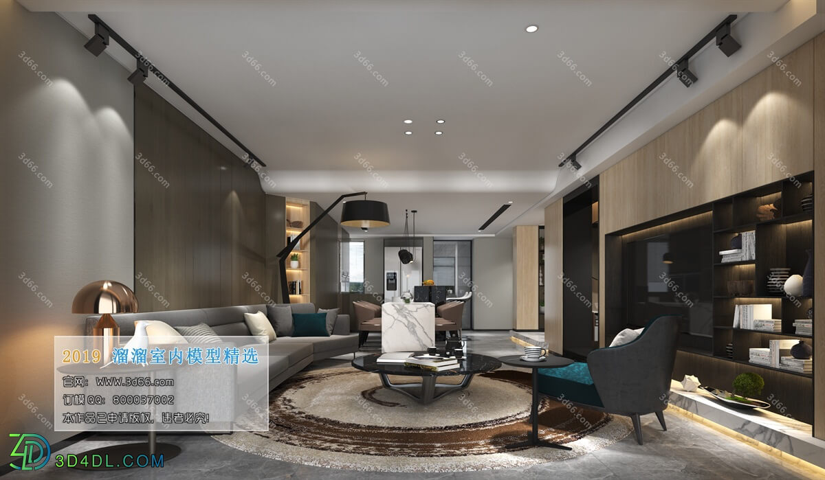 3D66 2019 Livingroom Modern style (A122)