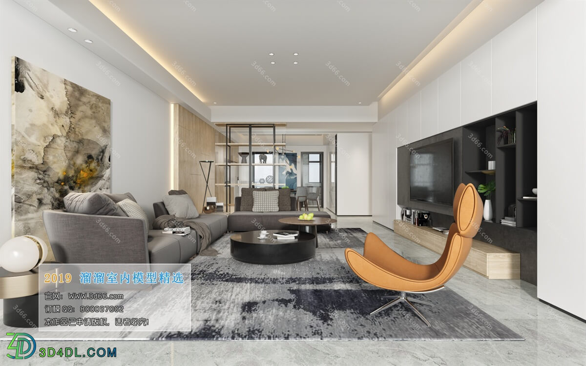 3D66 2019 Livingroom Modern style (A131)