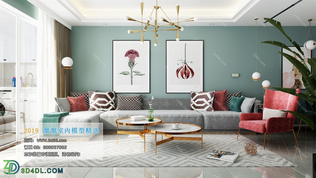 3D66 2019 Livingroom Modern style (A134)