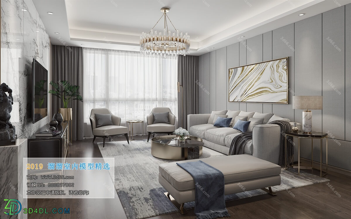 3D66 2019 Livingroom Modern style (A136)