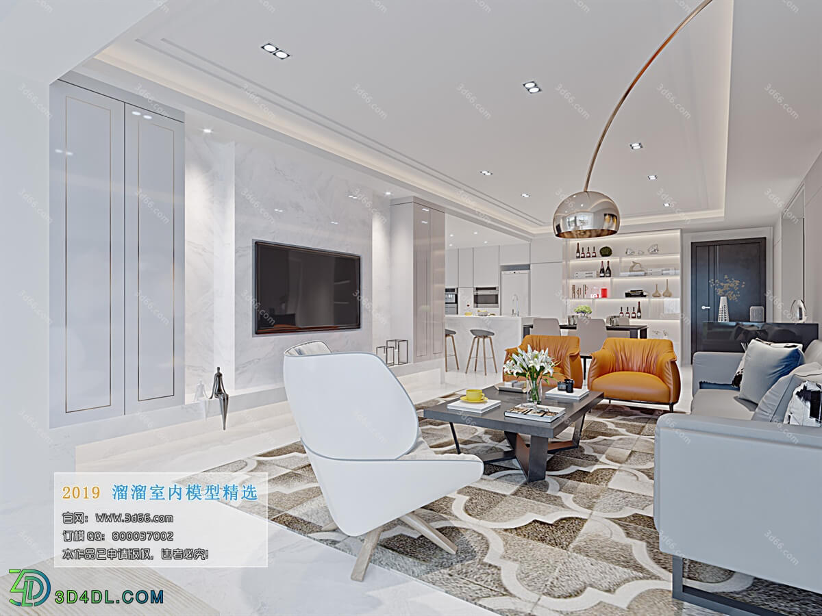 3D66 2019 Livingroom Modern style (A147)