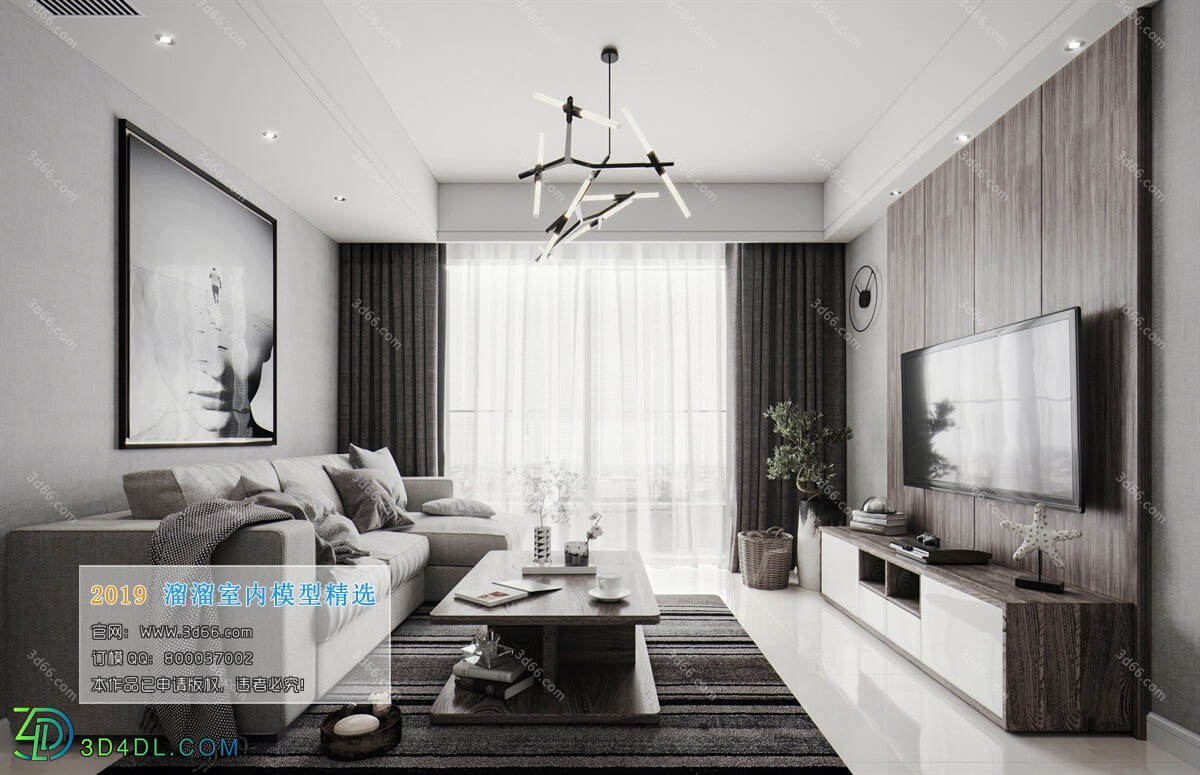 3D66 2019 Livingroom Modern style (A153)