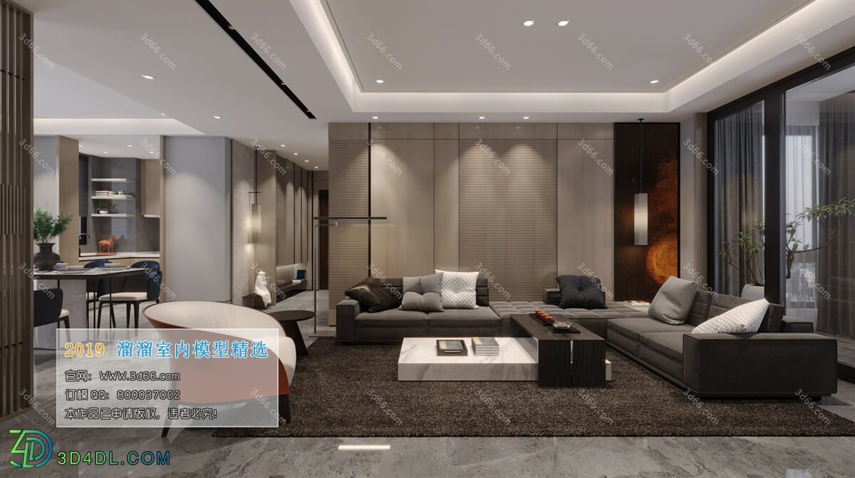 3D66 2019 Livingroom Modern style (A156)